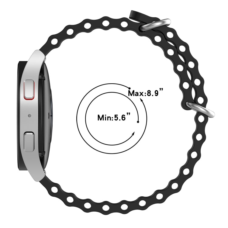 22mm Ocean Style Silicone Solid Color Watch Band, For Huawei Watch 3 Pro New