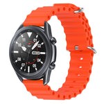 22mm Ocean Style Silicone Solid Color Watch Band, For Samsung Galaxy Watch3 45mm, For Samsung Galaxy Watch 46mm, For Samsung Gear S3 Classic, For Samsung Gear S3 Frontier