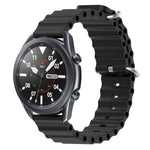 22mm Ocean Style Silicone Solid Color Watch Band, For Samsung Galaxy Watch3 45mm, For Samsung Galaxy Watch 46mm, For Samsung Gear S3 Classic, For Samsung Gear S3 Frontier