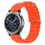 22mm Ocean Style Silicone Solid Color Watch Band, For Samsung Galaxy Watch3 45mm, For Samsung Galaxy Watch 46mm, For Samsung Gear S3 Classic, For Samsung Gear S3 Frontier