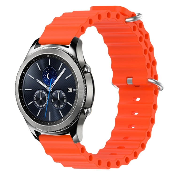 22mm Ocean Style Silicone Solid Color Watch Band, For Samsung Galaxy Watch3 45mm, For Samsung Galaxy Watch 46mm, For Samsung Gear S3 Classic, For Samsung Gear S3 Frontier