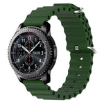 22mm Ocean Style Silicone Solid Color Watch Band, For Samsung Galaxy Watch3 45mm, For Samsung Galaxy Watch 46mm, For Samsung Gear S3 Classic, For Samsung Gear S3 Frontier
