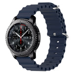 22mm Ocean Style Silicone Solid Color Watch Band, For Samsung Galaxy Watch3 45mm, For Samsung Galaxy Watch 46mm, For Samsung Gear S3 Classic, For Samsung Gear S3 Frontier