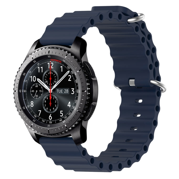 22mm Ocean Style Silicone Solid Color Watch Band, For Samsung Galaxy Watch3 45mm, For Samsung Galaxy Watch 46mm, For Samsung Gear S3 Classic, For Samsung Gear S3 Frontier