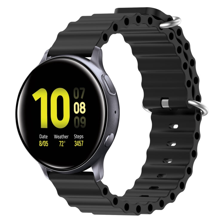 20mm Ocean Style Silicone Solid Color Watch Band, For Samsung Galaxy Watch Active 2 44mm, For Samsung Galaxy Watch 42mm