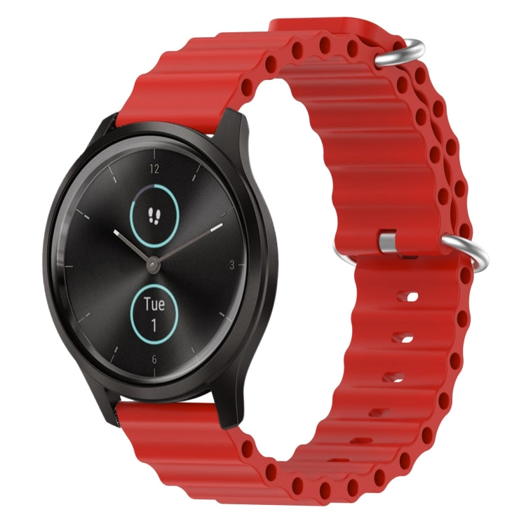20mm Ocean Style Silicone Solid Color Watch Band, For Garmin Garminmove Style, For Garmin Forerunner 645 Music