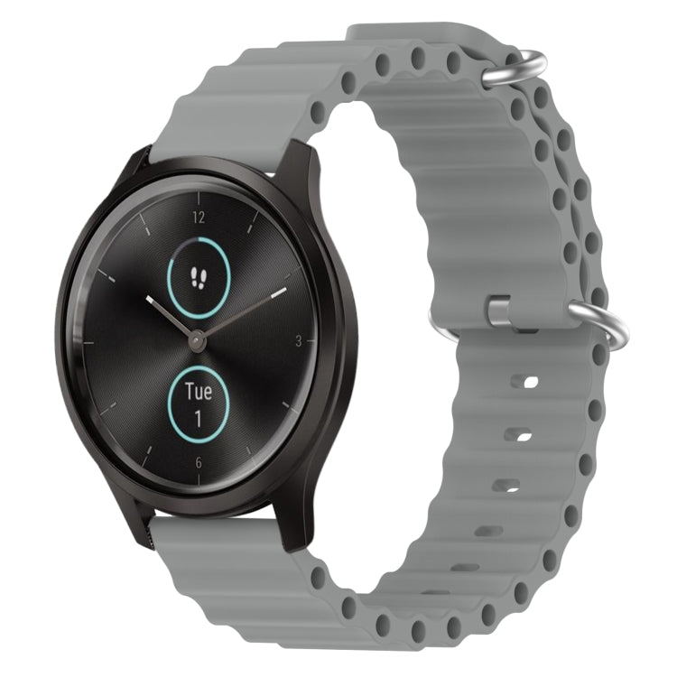 20mm Ocean Style Silicone Solid Color Watch Band, For Garmin Garminmove Style, For Garmin Forerunner 645 Music