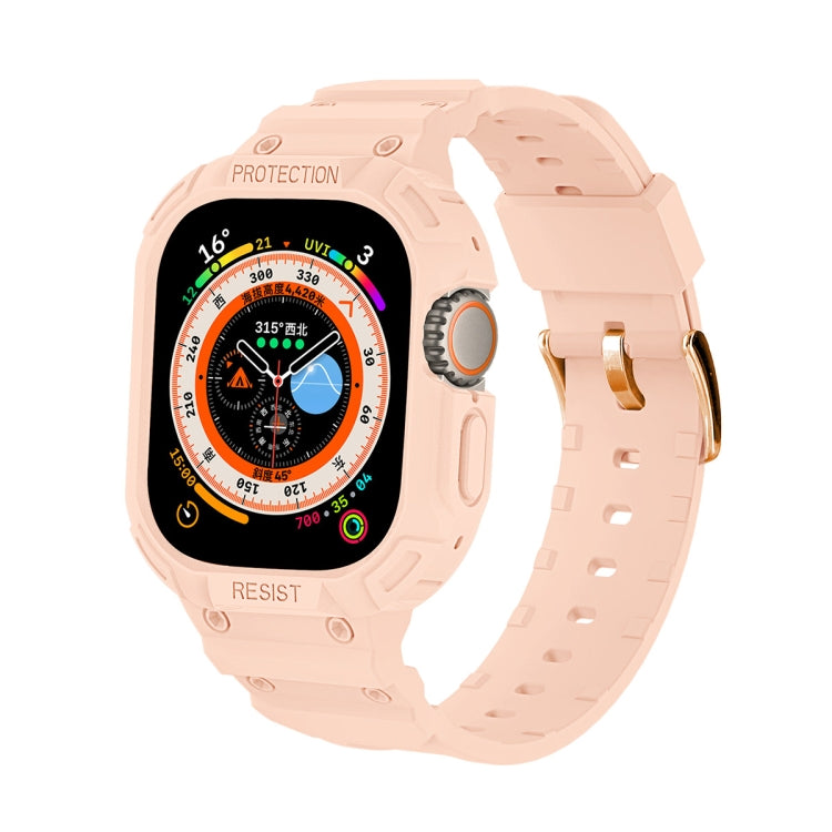 For Apple Watch Ultra 3 / 2 / 1 49mm JUNSUNMAY Integrated TPU Case Adjustable Elastic Watch Band