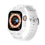 For Apple Watch Ultra 3 / 2 / 1 49mm JUNSUNMAY Integrated TPU Case Adjustable Elastic Watch Band