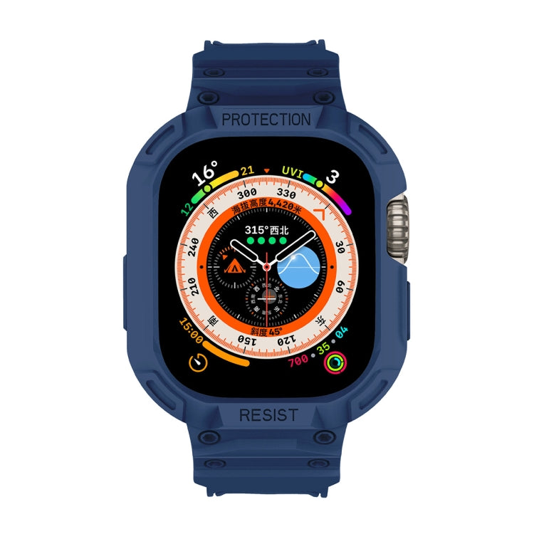 For Apple Watch Ultra 3 / 2 / 1 49mm JUNSUNMAY Integrated TPU Case Adjustable Elastic Watch Band