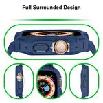 For Apple Watch Ultra 3 / 2 / 1 49mm JUNSUNMAY Integrated TPU Case Adjustable Elastic Watch Band
