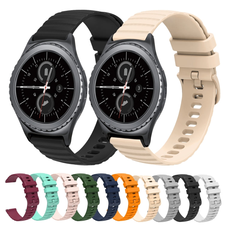 20mm Wavy Dotted Solid-Color Silicone Watch Band, For Samsung Galaxy Gear S2 Classic