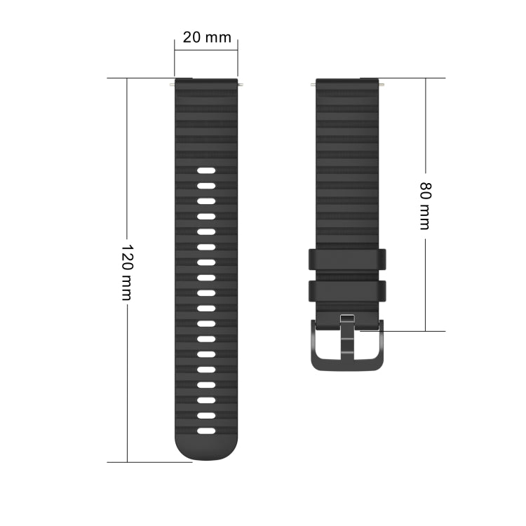 20mm Wavy Dotted Solid-Color Silicone Watch Band, For Samsung Galaxy Gear S2 Classic
