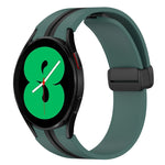 Folding Magnetic Clasp Silicone Watch Band, For Samsung Galaxy Watch 5 44mm, For Samsung Galaxy Watch 5 40mm, For Samsung Galaxy Watch 4 44mm, For Samsung Galaxy Watch 4 40mm