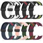 Folding Magnetic Clasp Silicone Watch Band, For Samsung Galaxy Watch 4 Classic 46mm, For Samsung Galaxy Watch 4 Classic 42mm