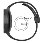 Folding Magnetic Clasp Silicone Watch Band, For Samsung Galaxy Watch 4 Classic 46mm, For Samsung Galaxy Watch 4 Classic 42mm