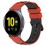 20mm Two-Color Porous Silicone Watch Band, For Samsung Galaxy Watch Active2 44mm, For Samsung Galaxy Watch 42mm