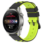 22mm Two-Color Porous Silicone Watch Band, For Huawei Watch 3 Pro New