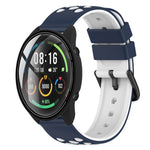 22mm Two-Color Porous Silicone Watch Band, For Xiaomi MI Watch Color
