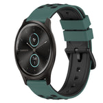 22mm Two-Color Silicone Watch Band, For Garmin Garminmove Style, For Garmin Forerunner 645 Music