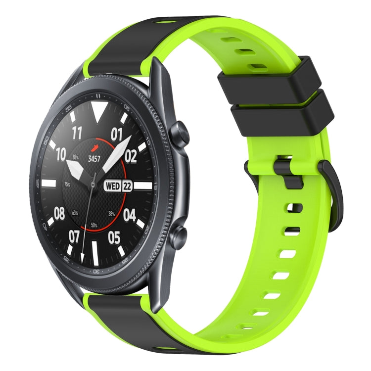 22mm Two-Color Silicone Watch Band, For Samsung Galaxy Watch3 45mm, For Samsung Galaxy Watch 46mm, For Samsung Gear S3 Classic, For Samsung Gear S3 Frontier