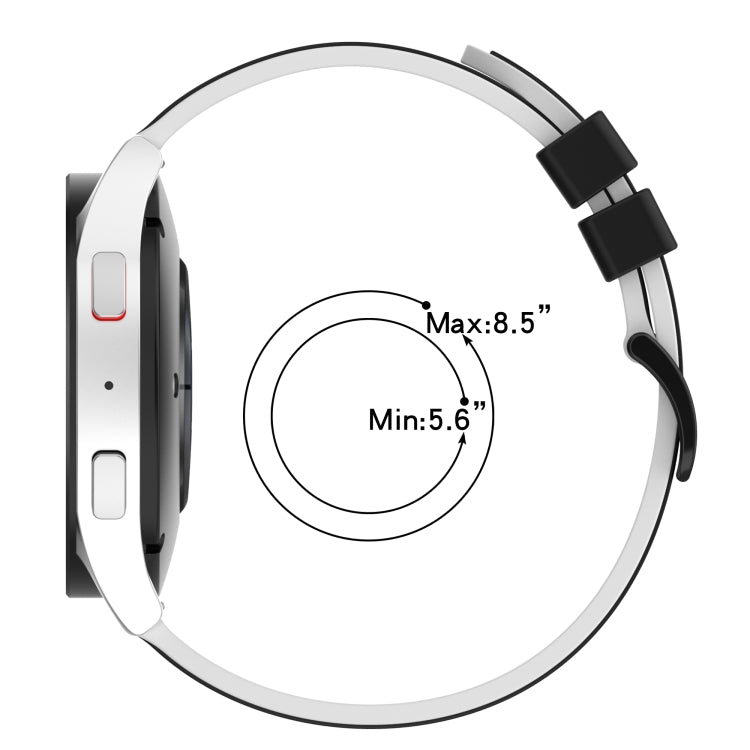 22mm Two-Color Silicone Watch Band, For Samsung Galaxy Watch3 45mm, For Samsung Galaxy Watch 46mm, For Samsung Gear S3 Classic, For Samsung Gear S3 Frontier