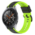 22mm Two-Color Silicone Watch Band, For Samsung Galaxy Watch3 45mm, For Samsung Galaxy Watch 46mm, For Samsung Gear S3 Classic, For Samsung Gear S3 Frontier