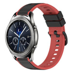 22mm Two-Color Silicone Watch Band, For Samsung Galaxy Watch3 45mm, For Samsung Galaxy Watch 46mm, For Samsung Gear S3 Classic, For Samsung Gear S3 Frontier