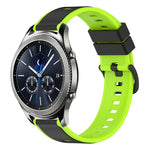 22mm Two-Color Silicone Watch Band, For Samsung Galaxy Watch3 45mm, For Samsung Galaxy Watch 46mm, For Samsung Gear S3 Classic, For Samsung Gear S3 Frontier