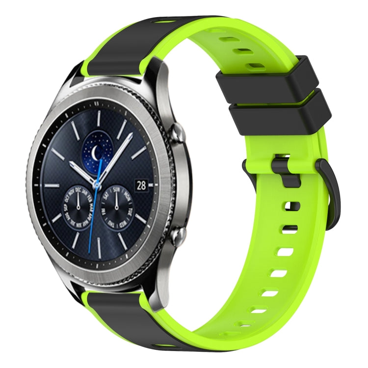 22mm Two-Color Silicone Watch Band, For Samsung Galaxy Watch3 45mm, For Samsung Galaxy Watch 46mm, For Samsung Gear S3 Classic, For Samsung Gear S3 Frontier