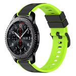 22mm Two-Color Silicone Watch Band, For Samsung Galaxy Watch3 45mm, For Samsung Galaxy Watch 46mm, For Samsung Gear S3 Classic, For Samsung Gear S3 Frontier