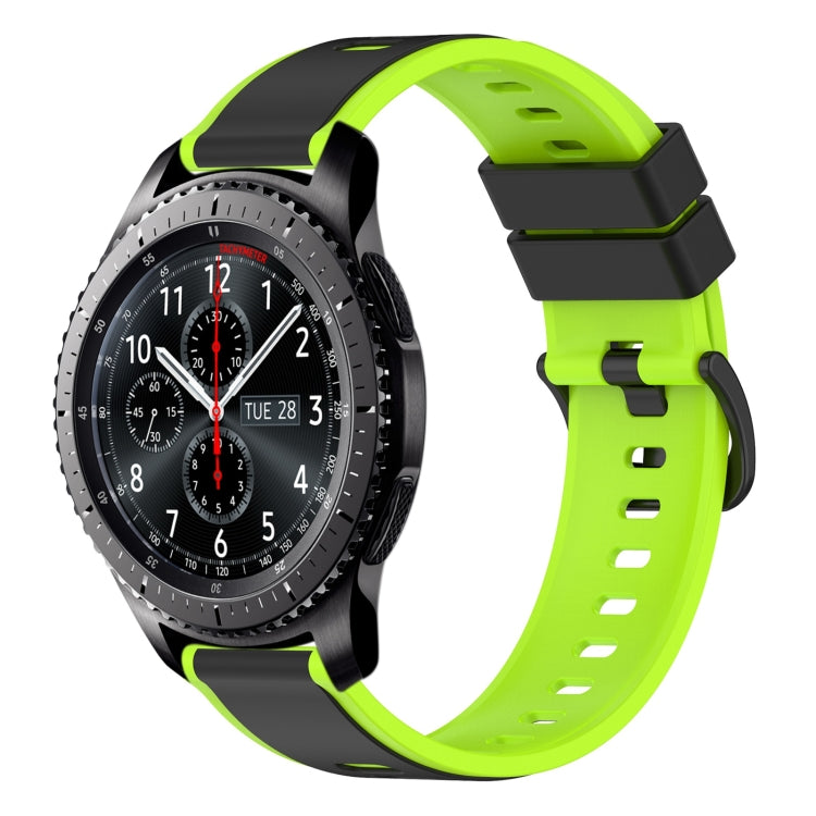 22mm Two-Color Silicone Watch Band, For Samsung Galaxy Watch3 45mm, For Samsung Galaxy Watch 46mm, For Samsung Gear S3 Classic, For Samsung Gear S3 Frontier