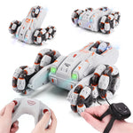 Voiture acrobatique MoFun à cinq roues avec bras oscillant à 360°, voiture télécommandée multifonctionnelle 2,4 GHz, commande simple ou double.