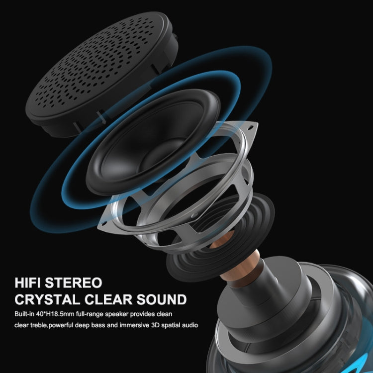 ENKAY Hat-Prince Portable RGB Light Wireless Bluetooth Speaker, S, L