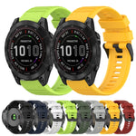 22mm Horizontal Texture Silicone Watch Band with Removal Tool, For Garmin Fenix 7, For Garmin Fenix 7 Solar, For Garmin Fenix 7 Sapphire Solar, For Garmin Epix Gen 2, For Garmin Approach S62, For Garmin Fenix 6 GPS