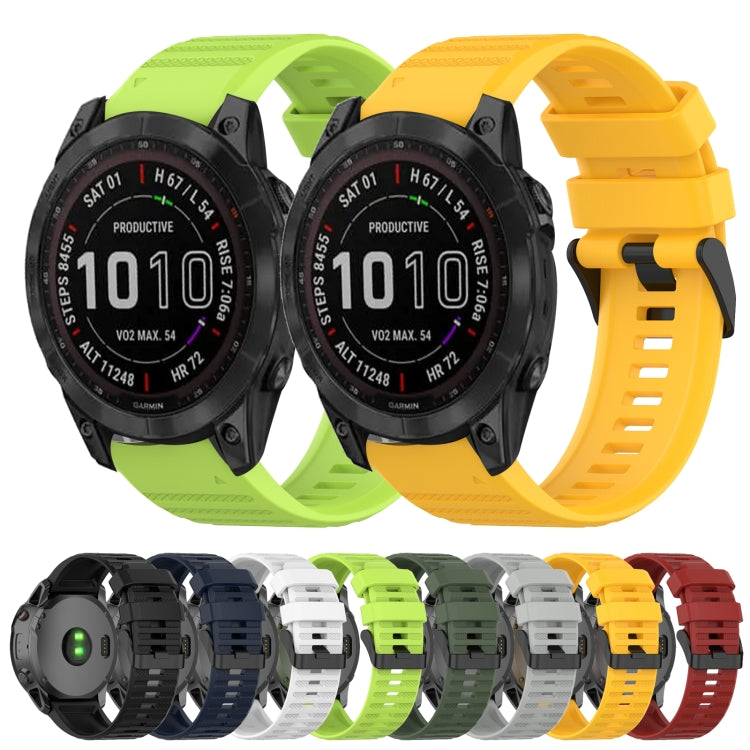 22mm Horizontal Texture Silicone Watch Band with Removal Tool, For Garmin Fenix 7, For Garmin Fenix 7 Solar, For Garmin Fenix 7 Sapphire Solar, For Garmin Epix Gen 2, For Garmin Approach S62, For Garmin Fenix 6 GPS