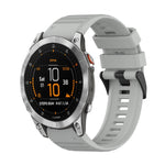 22mm Horizontal Texture Silicone Watch Band with Removal Tool, For Garmin Fenix 7, For Garmin Fenix 7 Solar, For Garmin Fenix 7 Sapphire Solar, For Garmin Epix Gen 2, For Garmin Approach S62, For Garmin Fenix 6 GPS