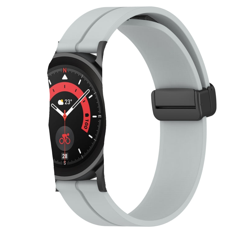 20mm Solid Color Magnetic Clasp Silicone Watch Band, For Samsung Galaxy Watch Active2 44mm, For Samsung Galaxy Watch 42mm