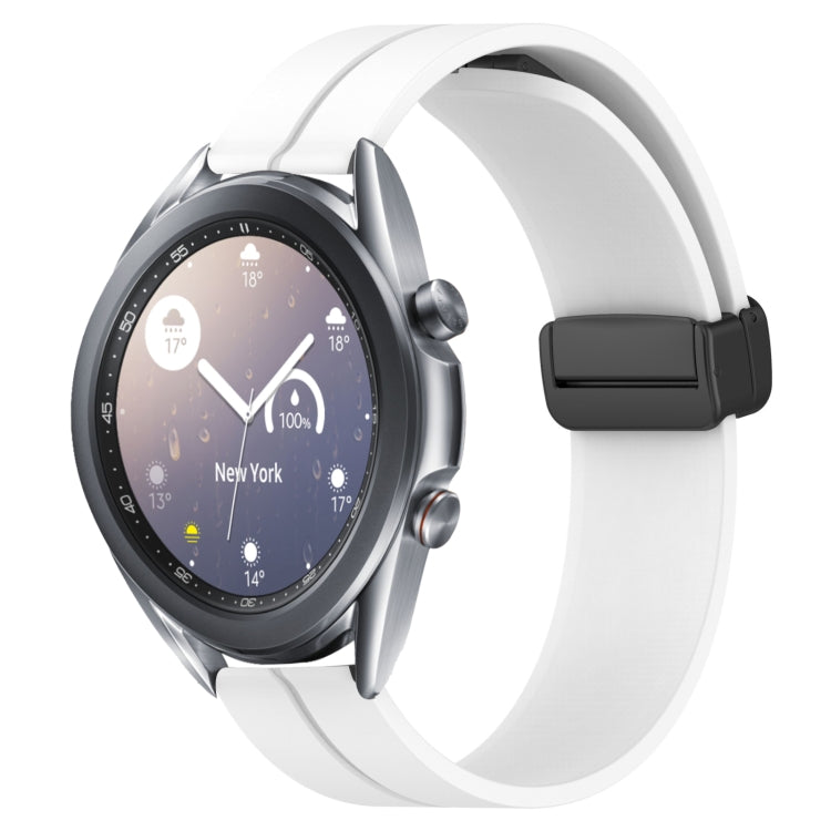 22mm Solid Color Magnetic Clasp Silicone Watch Band, For Samsung Galaxy Watch3 45mm, For Samsung Galaxy Watch 46mm, For Samsung Gear S3 Classic, For Samsung Gear S3 Frontier