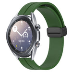 22mm Solid Color Magnetic Clasp Silicone Watch Band, For Samsung Galaxy Watch3 45mm, For Samsung Galaxy Watch 46mm, For Samsung Gear S3 Classic, For Samsung Gear S3 Frontier