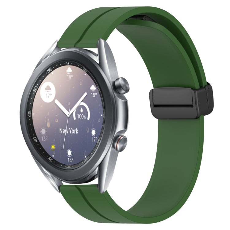 22mm Solid Color Magnetic Clasp Silicone Watch Band, For Samsung Galaxy Watch3 45mm, For Samsung Galaxy Watch 46mm, For Samsung Gear S3 Classic, For Samsung Gear S3 Frontier