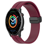 22mm Solid Color Magnetic Clasp Silicone Watch Band, For Amazfit GTR 2, For Amazfit 3, For Amazfit GTR 47mm