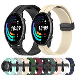 22mm Solid Color Magnetic Clasp Silicone Watch Band, For Amazfit GTR 2, For Amazfit 3, For Amazfit GTR 47mm