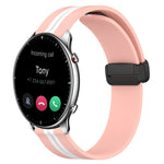 22mm Folding Magnetic Clasp Silicone Watch Band, For Amazfit GTR 2, For Amazfit 3, For Amazfit GTR 47mm