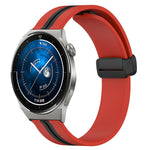 22mm Folding Magnetic Clasp Silicone Watch Band, For Huawei Watch GT3 Pro 46mm, For Huawei Watch GT3 46mm, For Huawei Watch GT Runner, For Huawei Watch 3