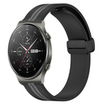 22mm Folding Magnetic Clasp Silicone Watch Band, For Huawei Watch 3 Pro, For Huawei GT2 Pro, For Huawei Watch GT 2E, For Huawei GT2 46mm