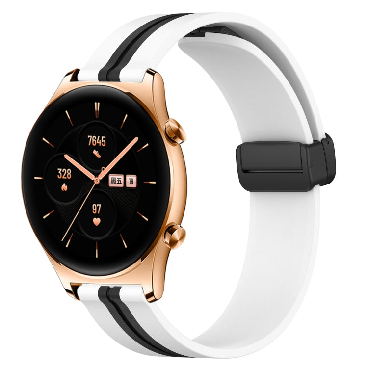 22mm Folding Magnetic Clasp Silicone Watch Band, For Honor Watch GS 3, For Honor Watch GS Pro, For Honor Magic Watch 2 46mm, For Honor Watch Dream