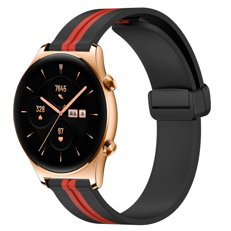 22mm Folding Magnetic Clasp Silicone Watch Band, For Honor Watch GS 3, For Honor Watch GS Pro, For Honor Magic Watch 2 46mm, For Honor Watch Dream