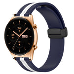 22mm Folding Magnetic Clasp Silicone Watch Band, For Honor Watch GS 3, For Honor Watch GS Pro, For Honor Magic Watch 2 46mm, For Honor Watch Dream