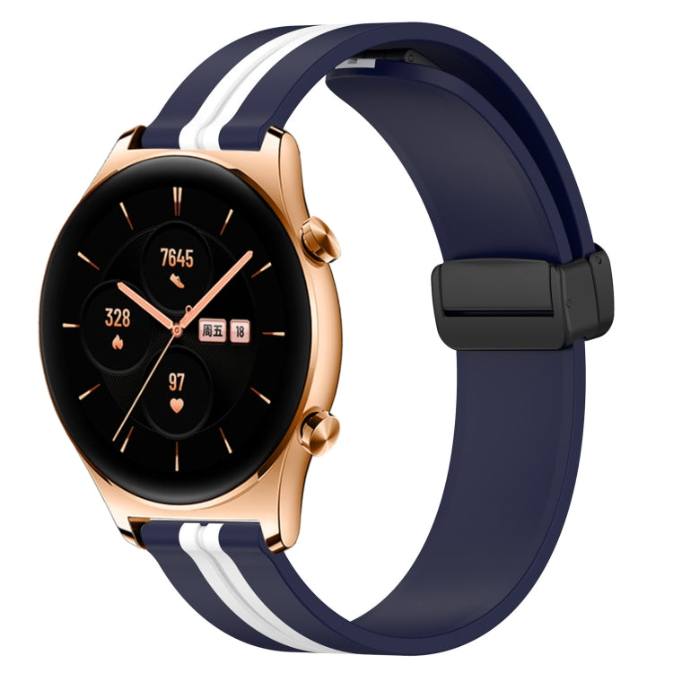 22mm Folding Magnetic Clasp Silicone Watch Band, For Honor Watch GS 3, For Honor Watch GS Pro, For Honor Magic Watch 2 46mm, For Honor Watch Dream